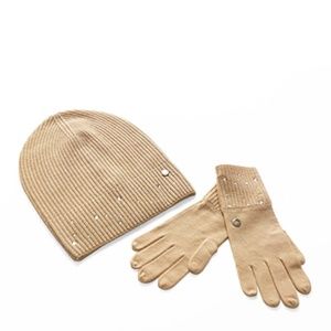 Escada Sport Designer SWA Crystal Hat & Gloves Set